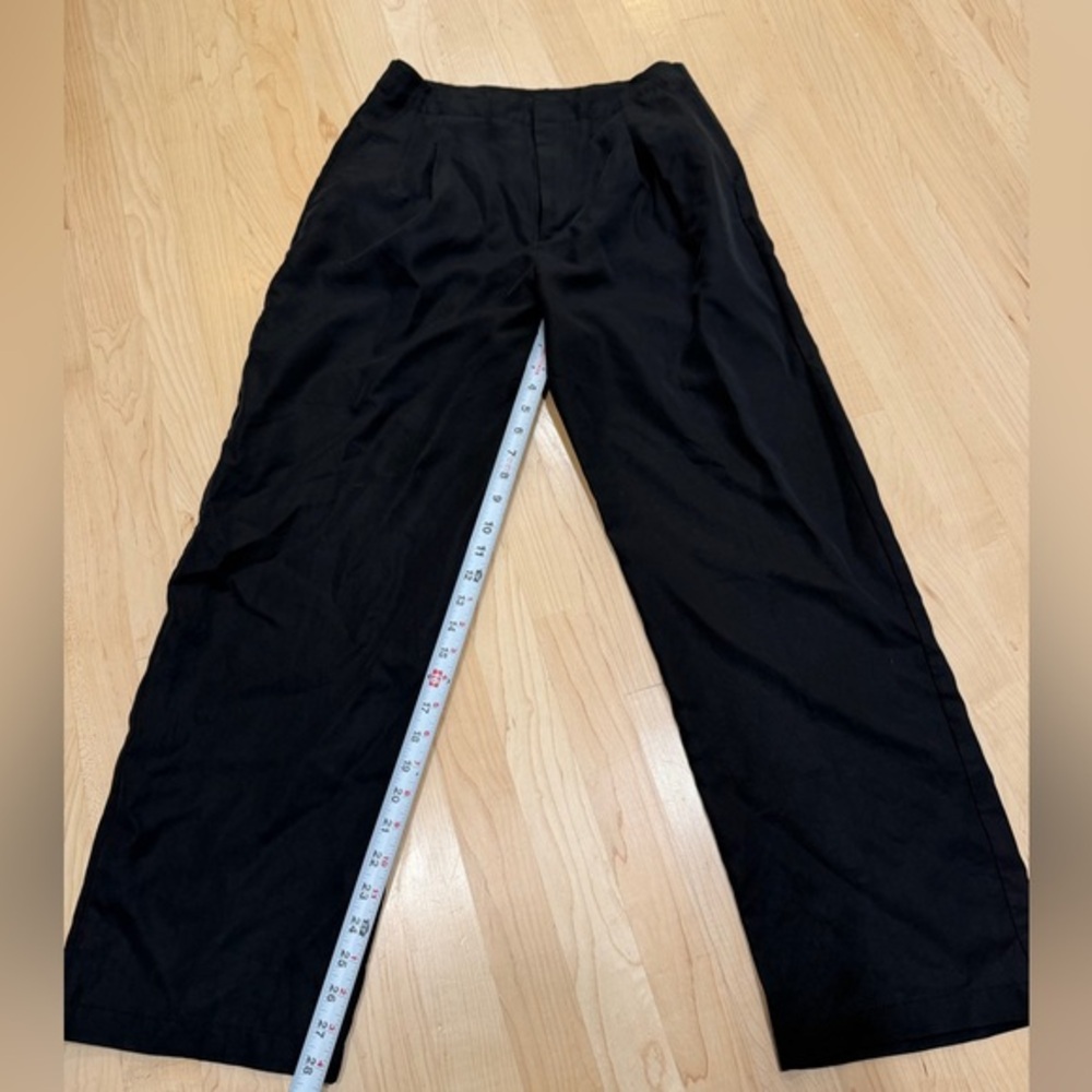 GAP Black Wide-Leg Trousers with Pleats